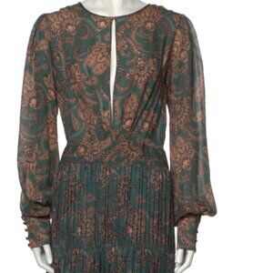 Johanna Ortiz Paisley Print Midi Length Dress - US Size 8